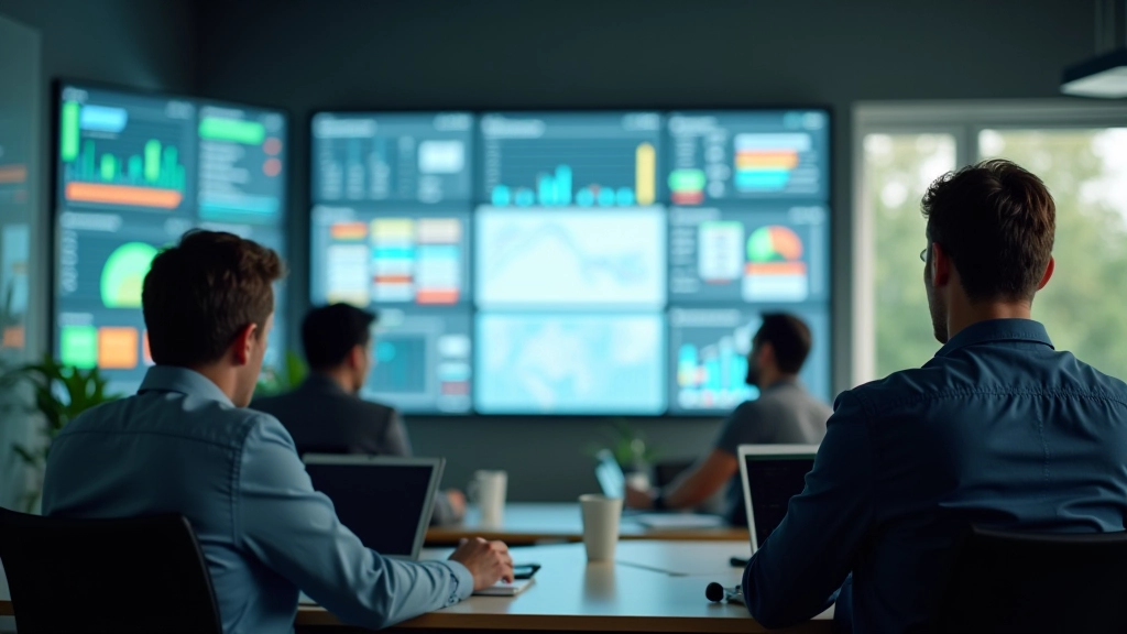 AgroWert Analytics GmbH Büroraum mit Datenvisualisierung und Analyseteam